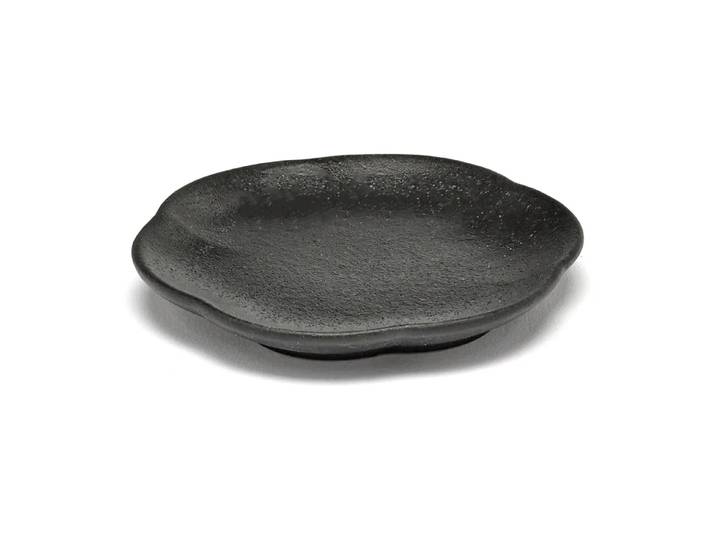 Serax Assiette striée Inku S Ø8,9 cm Noir