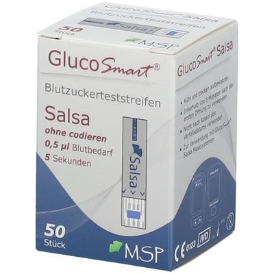 Glucosmart Salsa Blutzuckerteststreifen Dose 50 St Teststreifen
