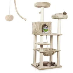 Lycce Kratzbaum ROYAL Katzenbaum mit Höhle und Hängematte, 145 cm