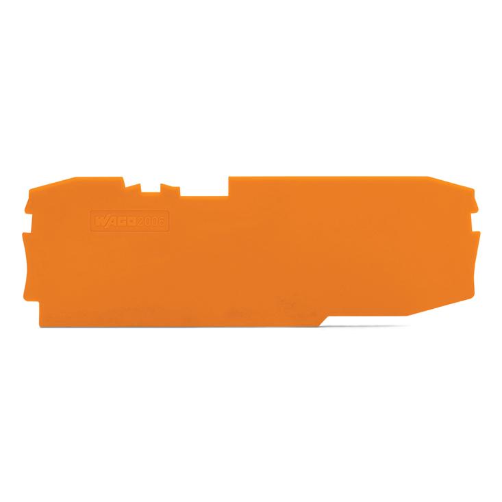Wago Abschlussplatte und 2006-1692Zwischenplatte 1mm dick orange (2006-1692)