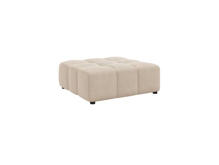 Design Sitzpouf „Luc“ Samt Beige hell CXL by Christian Lacroix