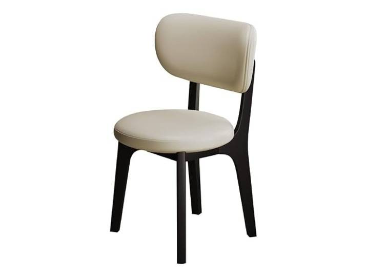 DIANXI Lounge-Sessel Vintage Esszimmerstuhl Haushalt Französisch Einfacher Moderner Hocker Eschenholz Wabi-Sabi Stil Rückenlehne Stuhl