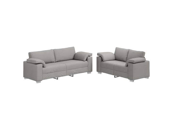 Coespram Sofagarnitur 2-Teilig Wolkengrau Couch Set 2-Sitzer und 3-Sitzer Modernes Polstermöbel Set aus Stoff für Wohnzimmer und Büro, inklusive 2-Sitzer und 3-Sitzer Couch in Wolkengrau.
