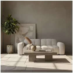 Kurzflorteppich Waschbar LAVAREDO, im Skandi-Stil, Creme, 80 x 150 cm