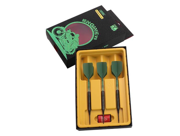 ESOUL ENGINE V8-Pointe en acier inoxydable, fléchettes en tungstène 90%, pierre gemme finie, 18g, 20g, 22g