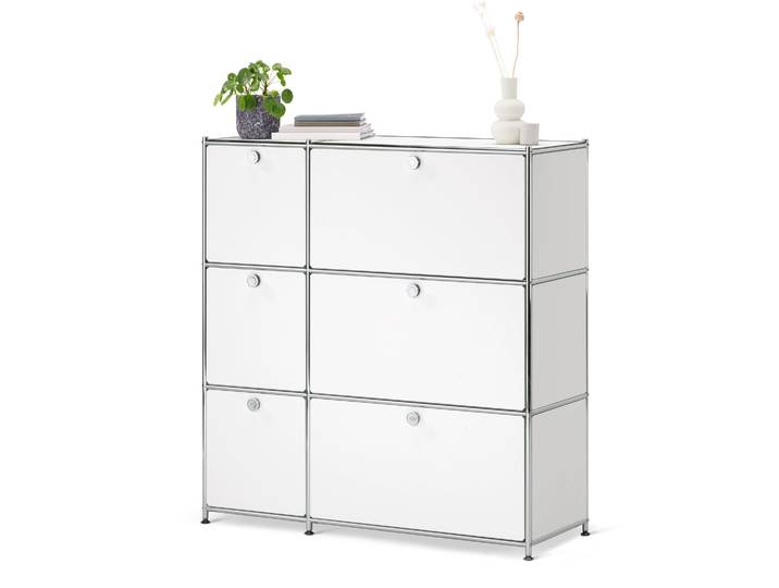 Tchibo - Kommode »Cn3« mit 6 Klappen - 115,5x40x120,5cm - chrom -