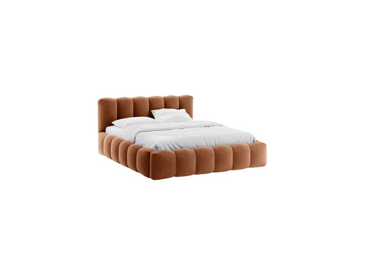 Design Polsterbett „Cameron“ mit Ablagefach, Samt Honig CXL by Christian Lacroix