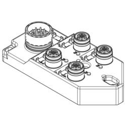 Molex 1202510061 Sensor/Aktorbox passiv M12-Verteiler mit Kunststoffgewinde 1 St. Single