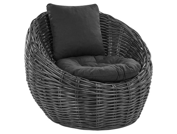 RATTANSTUHL Rattan schwarz Lerici