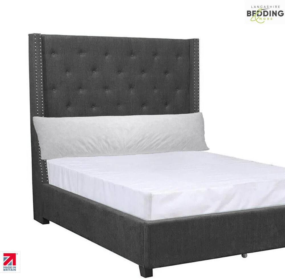 Lancashire Textiles Ltd Full Body Bolster, Polycotton Casing, Hollowfiber Filling, Orthopedic Soft Support Pillow White 48 x 137 cm