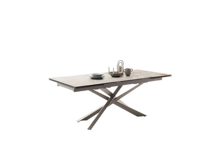MCA Tesero Auszugtisch Edelstahl/Keramik 200/300x95 cm