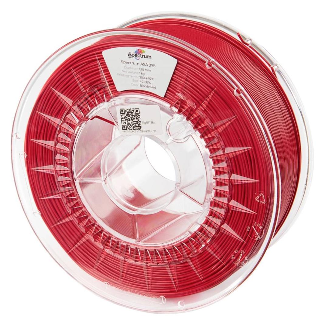 Spectrum 3D Filament ASA 275 1.75mm BLOODY rot 1kg (1000 g, 1.75 mm) (AN-21796)