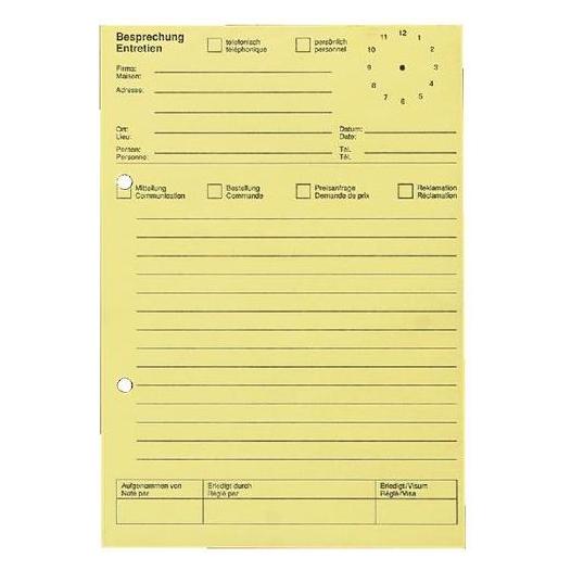 Ursus Telefonblock A5 gelb 2-sprachig 80Blatt (A5, Liniert) (608820008)