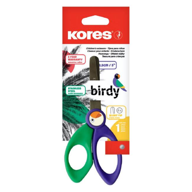 Kores Kinderschere Birdy farbsortiert 12,5 cm (12.50 cm) (35126)