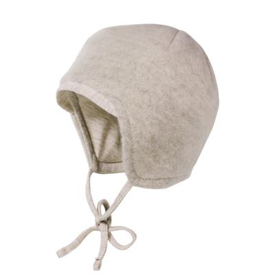 Beanie MAXIMO, Herren, Gr. 37, beige (beigemeliert), Fleece, Wolle, Mützen Beanie