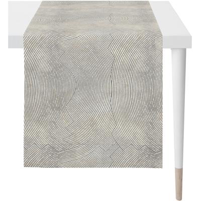 Tischläufer APELT "5470", grau, B:48cm L:140cm, Baumwolle, Polyester, Tischdecken
