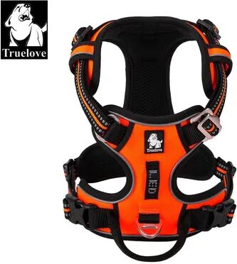 All Categories Goods Adjustable Pet Reflective Nylon Dog Harness No Pull Medium Large Naughty Dog Vest For Safety orange s