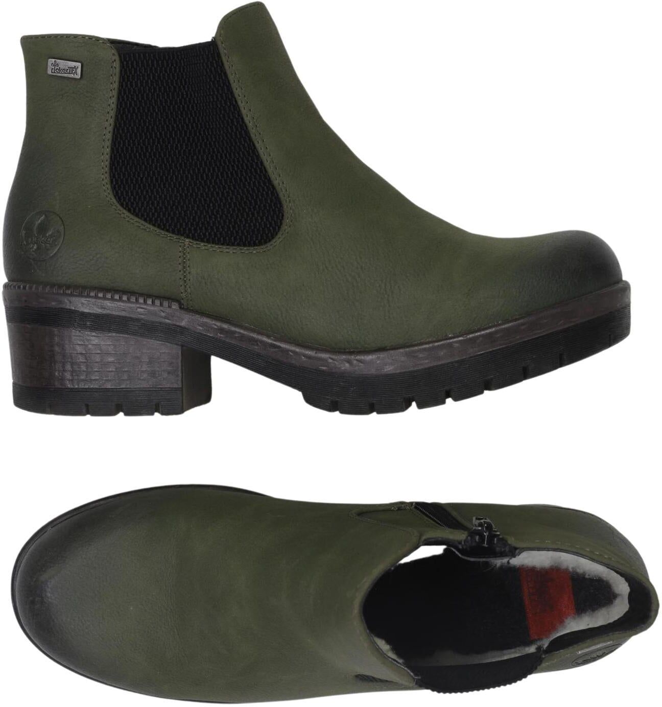 Rieker Damen Stiefelette, Grün, Gr. EU 39, Tex / Membran - Second Hand