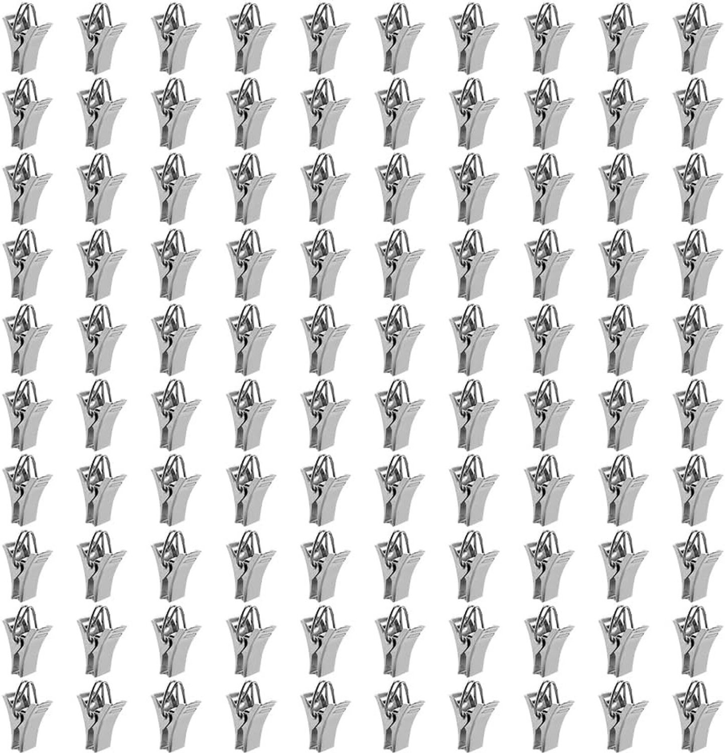 100 stuks roestvrijstalen gordijnclips voor badkamer en slaapkamer