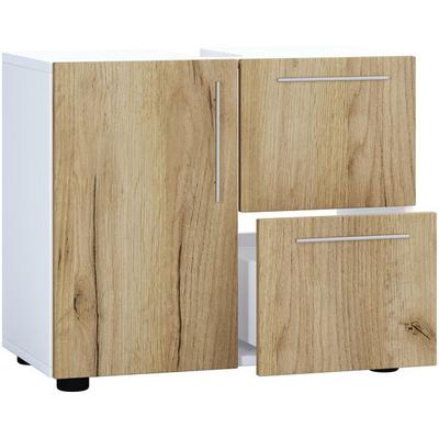 Holz Badmöbel Badunterschrank Flandu Schublade