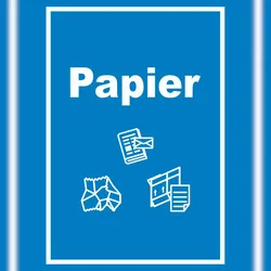 HB-Druck Papier Mülltrennung Schild Text Symbol Karton hochkant A4 (210x297mm)