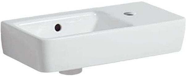 Geberit Waschtisch Renova Compact 276250000 weiss, 50x25cm, Ablagefläche und Hahnloch rechts