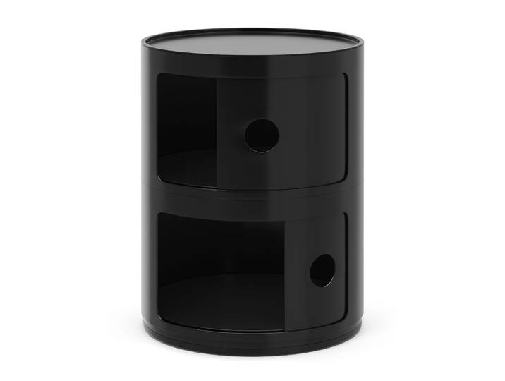 Beistelltisch VLADIK rund mit Stauraum 32 x 39 cm schwarz