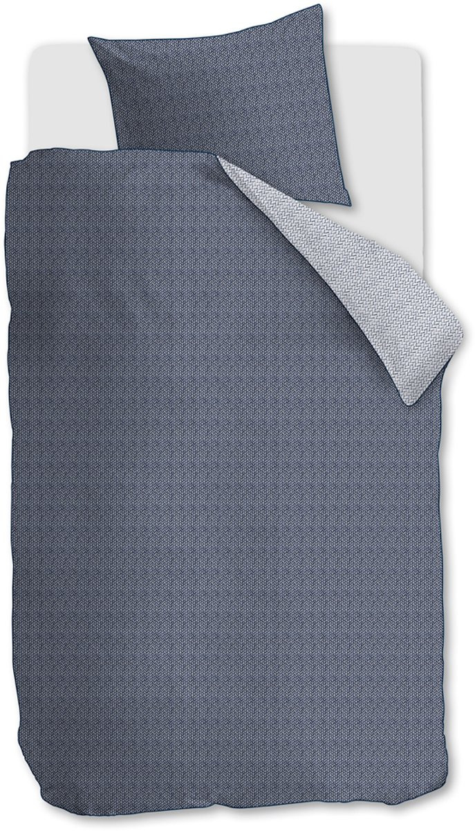 Riviera Maison Twisted dekbedovertrek eenpersoons blauw 140x200 cm