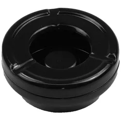 GVK ECO 1 Stück Windaschenbecher mit abnehmbaren Deckel aus Melamin in schwarz ø 10cm