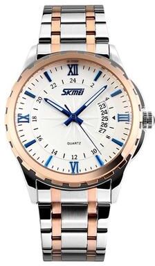 Everyday Crate SKMEI 9069 Quartz Watch Waterproof Stainless Steel Watch Business Dress Watch For Men blue
