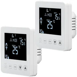 Casativo WLAN-Thermostat für Fussboden Heizungen, Steuerung per App, Siri, Alexa & GA, 2er-Set, Thermostat