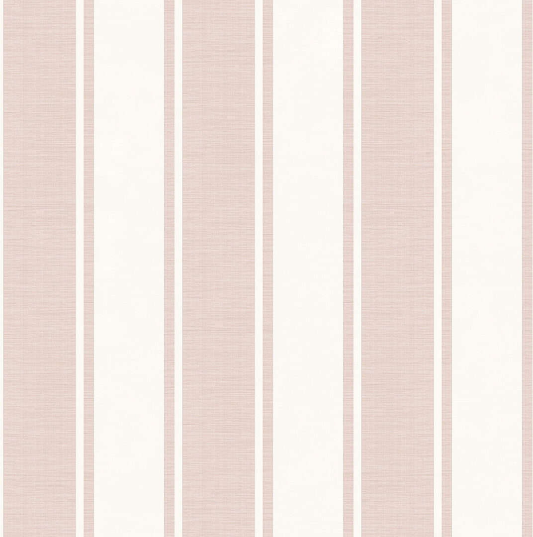 Lily Manor Elgin Classic Stripe Design Embossed Satin 10m x 53cm Wallpaper Roll Pink/White