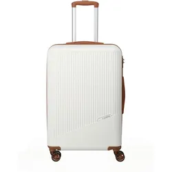 Travelite BALI Trolley mit 4 Rollen Größe M - Weiss/Cognac Koffer24