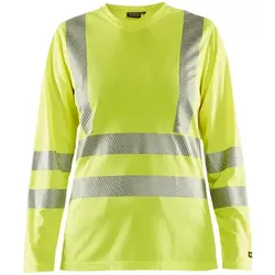 Damen Warnschutz Langarmshirt mit UV-Schutz "3485" - L - gelb