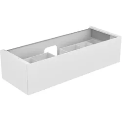 edition 11 waschtischunterbau mit auszug 1400 x 350 x 535 mm trüffel/glas trüffel wub edition 11 31261, 1 auszug, trüffel/glas trüffel