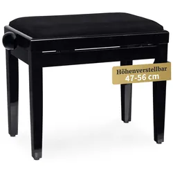 Classic Cantabile Pianobank Schwarz Hochglanz