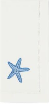 Saro Lifestyle Starfish Design Embroidered Table Napkins (Set of 6)
