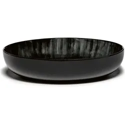 Dé C Tiefe Teller 18,5 cm, schwarz-weiß, 2 St.