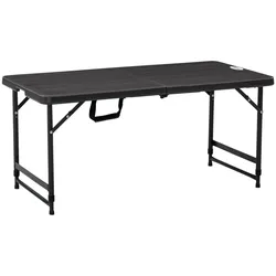 GARTENTISCH, Dunkelgrau, Stahl, HDPE