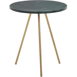 Beistelltisch Wohnling Grün/Goldfarben