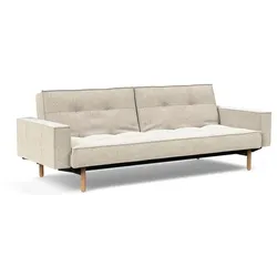 INNOVATION LIVING Schlafsofa mit Armlehnen Splitback Stem Stoff Off White