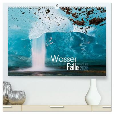 Wasserfälle klein und groß (hochwertiger Premium Wandkalender 2026 DIN A2 quer), Kunstdruck in Hochglanz