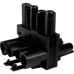 Adels-Contact 167164 T-Verteiler T-Verteiler Gesamtpolzahl: 4 + PE 20 A Schwarz 100 St.