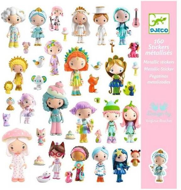 160 stickers métallisés Le Petit Monde des Tinyly - Djeco