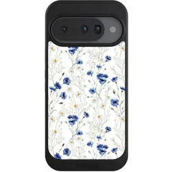 Nivocase Hülle für Google Pixel 10 Handyhülle NIVOcore Case Schwarz Blume Blumen Muster (Google Pixel 10), Smartphone Hülle, Schwarz