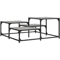 Décoshop26 - Couchtisch mit Ablage Industriestil 87,5 x 87,5 x 40 cm graues Holzwerkstoff und Metall DEC040110