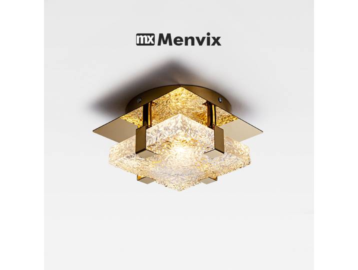 Menvix nordique métal cuivre verre LED décor plafonnier luxe Art maison lampe chambre Foyer Bar salle à manger luminaires