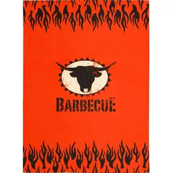 Geschirrtuch Barbecue 50 x 70 cm Mischgewebe Rot