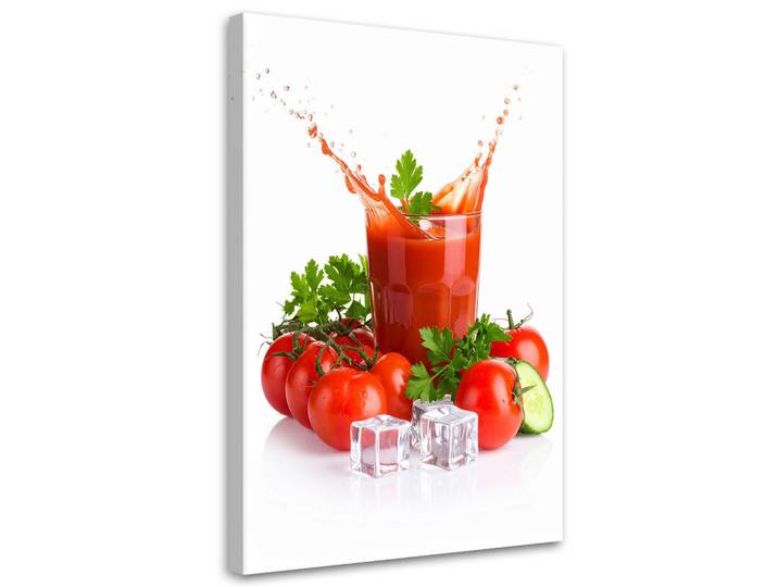 Feeby Leinwandbild Tomatensaft Natur 60x90cm, Rot, Essen/Getränk, Rechteckig, 60x90 cm, Bilder & Rahmen, Bilder, Leinwandbilder