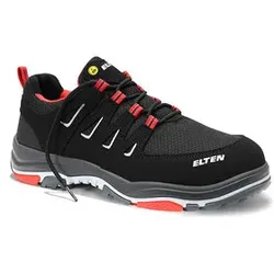 Sicherheitshalbschuh WILLIAM red Low ESD S1P Typ 1, Gr. 42 - schwarz - 42